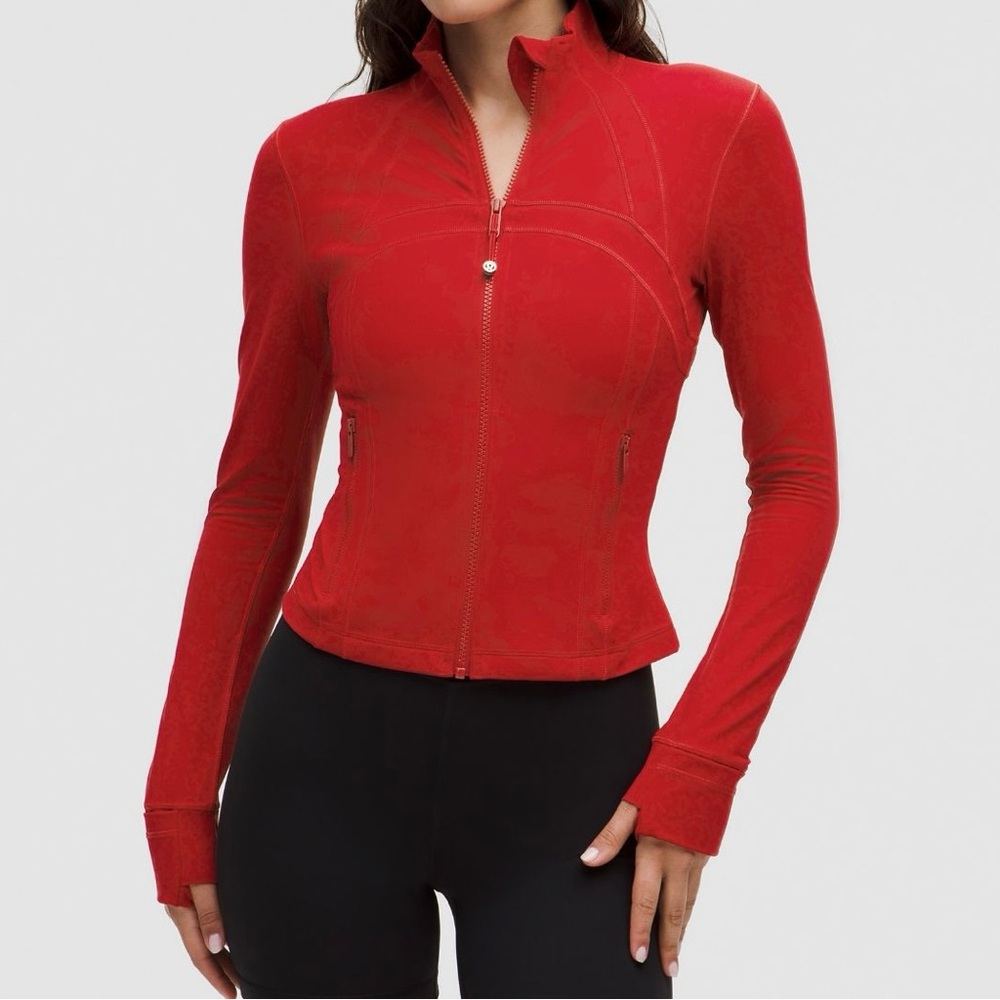 Lululemon Define Cropped Jacket Nulu Dark Red
